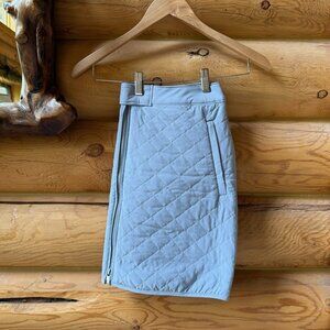 Athleta NWOT Quilted Apres Ski Skirt with Zip Closure in Powder Blue Size 12